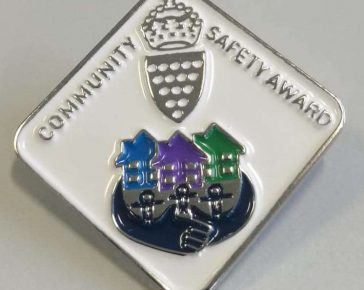 Community Safety Award pin badge